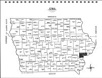 Iowa State Map, Muscatine County 1982